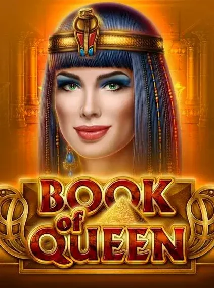 Decorative casino game artwork for Neptune Play: Book Of Queen